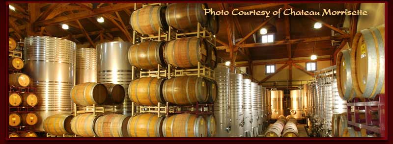 Barrels at Chateau Morrisette